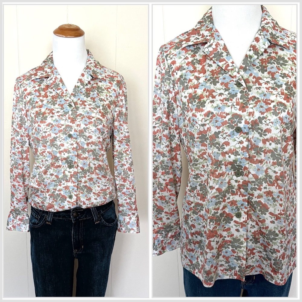 VTG Floral Retro Button Down